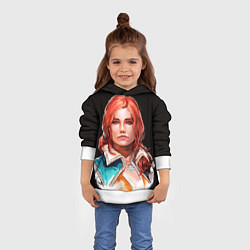 Толстовка-худи детская Трисс, цвет: 3D-белый — фото 2