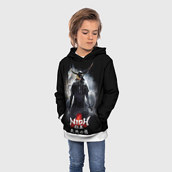 Толстовка-худи детская Nioh, цвет: 3D-белый — фото 2