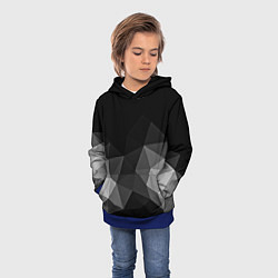 Толстовка-худи детская Abstract gray, цвет: 3D-синий — фото 2