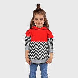 Толстовка-худи детская Твин Пикс: узор, цвет: 3D-меланж — фото 2