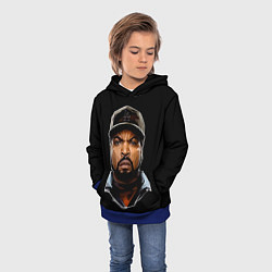 Толстовка-худи детская Ice Cube, цвет: 3D-синий — фото 2