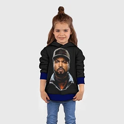 Толстовка-худи детская Ice Cube, цвет: 3D-синий — фото 2