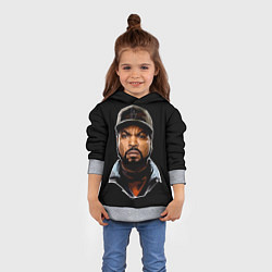 Толстовка-худи детская Ice Cube, цвет: 3D-меланж — фото 2