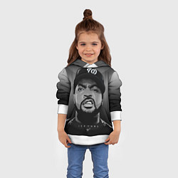 Толстовка-худи детская Ice Cube: Gangsta, цвет: 3D-белый — фото 2