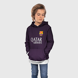 Толстовка-худи детская Barcelona FC: Violet, цвет: 3D-белый — фото 2