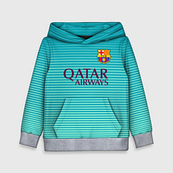 Толстовка-худи детская Barcelona FC: Aqua, цвет: 3D-меланж