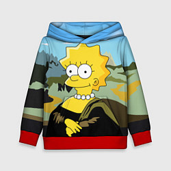 Толстовка-худи детская Mona Liza, цвет: 3D-красный