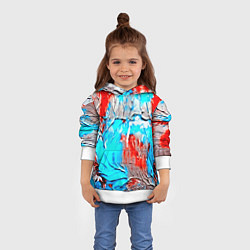 Толстовка-худи детская Буйство красок, цвет: 3D-белый — фото 2