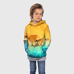 Толстовка-худи детская Битва геометрий, цвет: 3D-меланж — фото 2