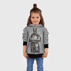Толстовка-худи детская Рыцарь, цвет: 3D-черный — фото 2