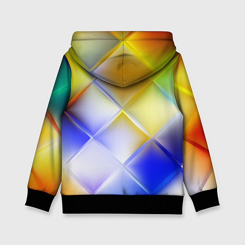 Детская толстовка Colorful squares / 3D-Черный – фото 2