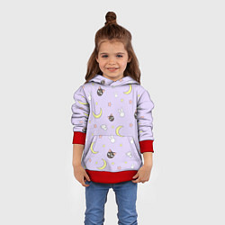 Толстовка-худи детская Сейлор Мур, цвет: 3D-красный — фото 2