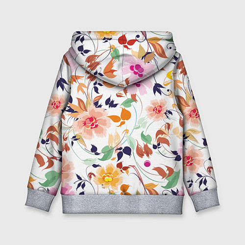Детская толстовка Нежные цветы / 3D-Меланж – фото 2