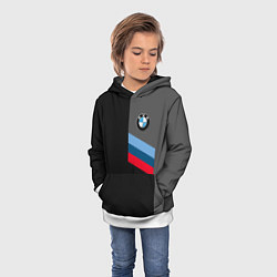 Толстовка-худи детская BMW БМВ, цвет: 3D-белый — фото 2