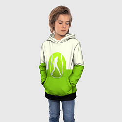 Толстовка-худи детская Символ теннисиста, цвет: 3D-черный — фото 2