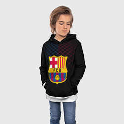 Толстовка-худи детская FC Barcelona Lines, цвет: 3D-белый — фото 2