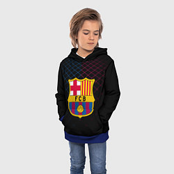 Толстовка-худи детская FC Barcelona Lines, цвет: 3D-синий — фото 2