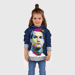 Толстовка-худи детская Cristiano Ronaldo Art, цвет: 3D-меланж — фото 2