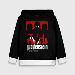 Толстовка-худи детская Wolfenstein: Nazi Soldiers, цвет: 3D-белый