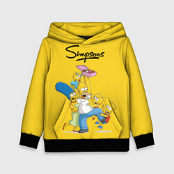 Толстовка-худи детская Simpsons Family, цвет: 3D-черный