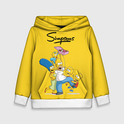 Толстовка-худи детская Simpsons Family, цвет: 3D-белый