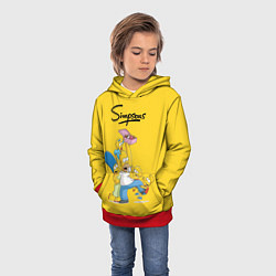 Толстовка-худи детская Simpsons Family, цвет: 3D-красный — фото 2