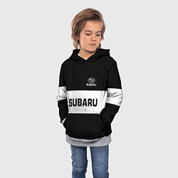 Толстовка-худи детская Subaru: Black Sport, цвет: 3D-меланж — фото 2