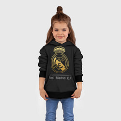 Толстовка-худи детская FC Real Madrid: Gold Edition, цвет: 3D-черный — фото 2