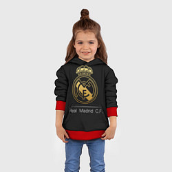 Толстовка-худи детская FC Real Madrid: Gold Edition, цвет: 3D-красный — фото 2