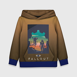 Толстовка-худи детская Fallout: 101 Soldier, цвет: 3D-синий