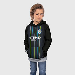 Толстовка-худи детская FC Manchester City: Away 18/19, цвет: 3D-меланж — фото 2