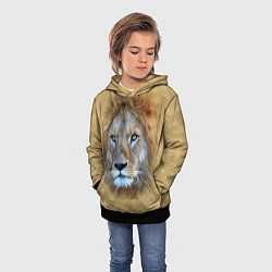 Толстовка-худи детская Песчаный лев, цвет: 3D-черный — фото 2