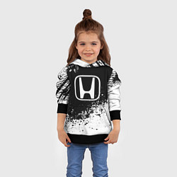Толстовка-худи детская Honda: Black Spray, цвет: 3D-черный — фото 2