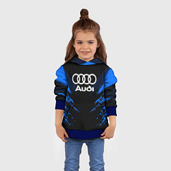 Толстовка-худи детская Audi: Blue Anger, цвет: 3D-синий — фото 2