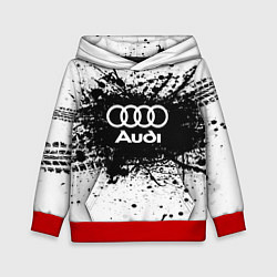 Толстовка-худи детская Audi: Black Spray, цвет: 3D-красный