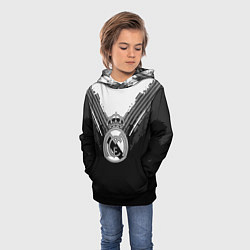 Толстовка-худи детская FC Real Madrid: Black Style, цвет: 3D-черный — фото 2