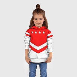 Толстовка-худи детская Звезды Спартака, цвет: 3D-белый — фото 2