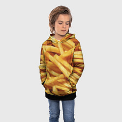 Толстовка-худи детская Картофель фри, цвет: 3D-черный — фото 2