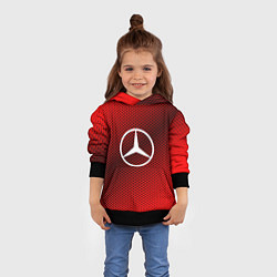 Толстовка-худи детская Mercedes: Red Carbon, цвет: 3D-черный — фото 2