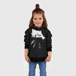Толстовка-худи детская Волк Ведьмака, цвет: 3D-черный — фото 2