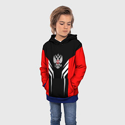 Толстовка-худи детская Russia: Sport Line, цвет: 3D-синий — фото 2