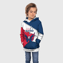 Толстовка-худи детская Washington Capitals, цвет: 3D-белый — фото 2