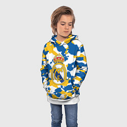 Толстовка-худи детская Real Madrid: Camo, цвет: 3D-белый — фото 2