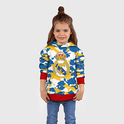 Толстовка-худи детская Real Madrid: Camo, цвет: 3D-красный — фото 2