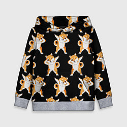 Толстовка-худи детская Foxes Dab, цвет: 3D-меланж