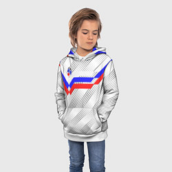 Толстовка-худи детская Российский футбол, цвет: 3D-белый — фото 2
