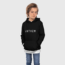 Толстовка-худи детская ANTHEM: Black Style, цвет: 3D-белый — фото 2