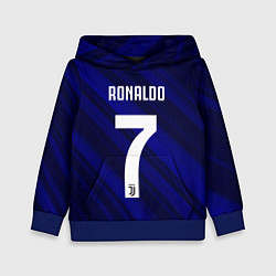 Толстовка-худи детская Ronaldo 7: Blue Sport, цвет: 3D-синий