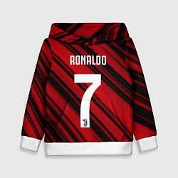 Толстовка-худи детская Ronaldo 7: Red Sport, цвет: 3D-белый