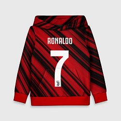 Толстовка-худи детская Ronaldo 7: Red Sport, цвет: 3D-красный